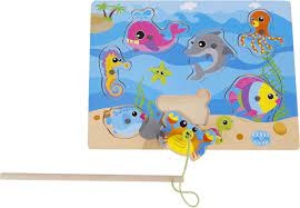 PUZZEL-VISSPEL HOUT 30X22CM (BIG TREE FISHING GAME)